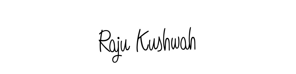 Use a signature maker to create a handwritten signature online. With this signature software, you can design (Angelique-Rose-font-FFP) your own signature for name Raju Kushwah. Raju Kushwah signature style 5 images and pictures png