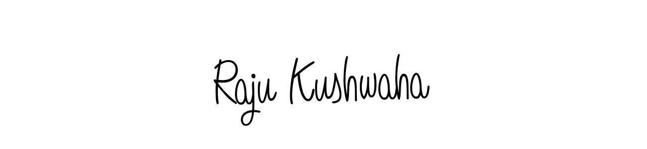 Use a signature maker to create a handwritten signature online. With this signature software, you can design (Angelique-Rose-font-FFP) your own signature for name Raju Kushwaha. Raju Kushwaha signature style 5 images and pictures png