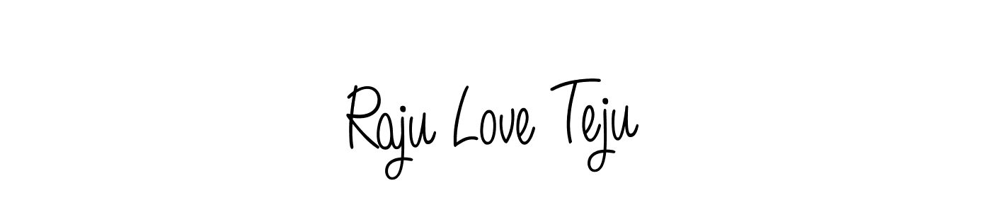 Design your own signature with our free online signature maker. With this signature software, you can create a handwritten (Angelique-Rose-font-FFP) signature for name Raju Love Teju. Raju Love Teju signature style 5 images and pictures png