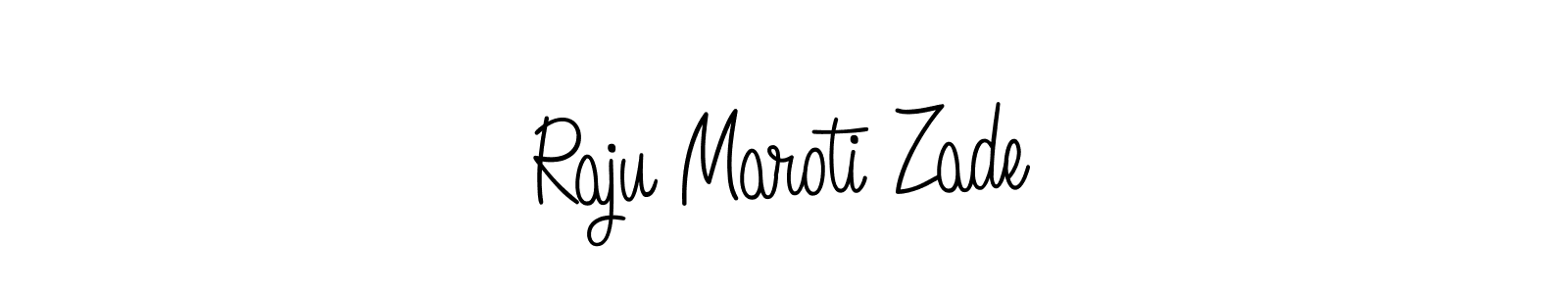 Make a beautiful signature design for name Raju Maroti Zade. With this signature (Angelique-Rose-font-FFP) style, you can create a handwritten signature for free. Raju Maroti Zade signature style 5 images and pictures png