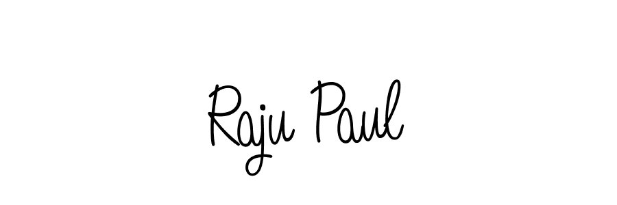 Raju Paul stylish signature style. Best Handwritten Sign (Angelique-Rose-font-FFP) for my name. Handwritten Signature Collection Ideas for my name Raju Paul. Raju Paul signature style 5 images and pictures png