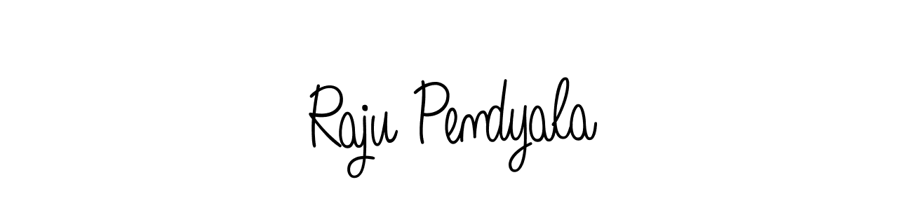 The best way (Angelique-Rose-font-FFP) to make a short signature is to pick only two or three words in your name. The name Raju Pendyala include a total of six letters. For converting this name. Raju Pendyala signature style 5 images and pictures png