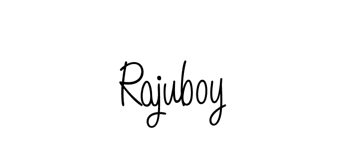 You should practise on your own different ways (Angelique-Rose-font-FFP) to write your name (Rajuboy) in signature. don't let someone else do it for you. Rajuboy signature style 5 images and pictures png