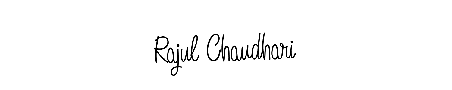 This is the best signature style for the Rajul Chaudhari name. Also you like these signature font (Angelique-Rose-font-FFP). Mix name signature. Rajul Chaudhari signature style 5 images and pictures png