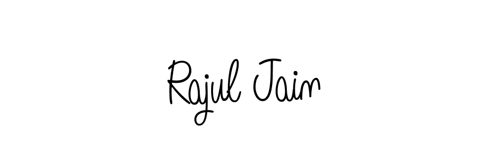 Design your own signature with our free online signature maker. With this signature software, you can create a handwritten (Angelique-Rose-font-FFP) signature for name Rajul Jain. Rajul Jain signature style 5 images and pictures png
