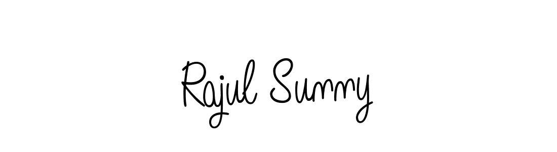 How to make Rajul Sunny name signature. Use Angelique-Rose-font-FFP style for creating short signs online. This is the latest handwritten sign. Rajul Sunny signature style 5 images and pictures png