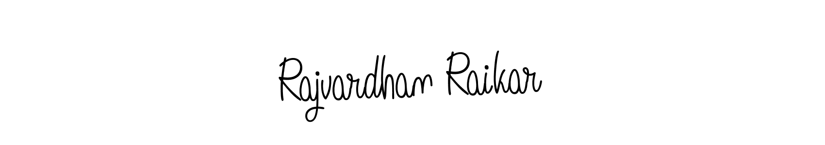 The best way (Angelique-Rose-font-FFP) to make a short signature is to pick only two or three words in your name. The name Rajvardhan Raikar include a total of six letters. For converting this name. Rajvardhan Raikar signature style 5 images and pictures png