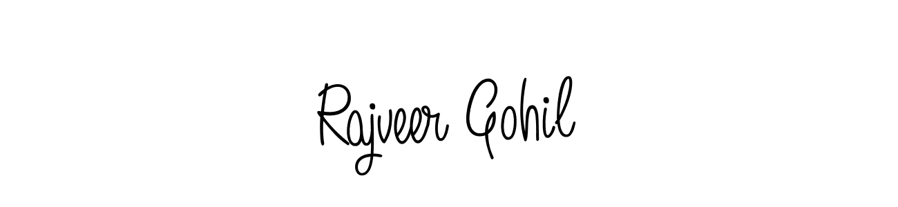 Use a signature maker to create a handwritten signature online. With this signature software, you can design (Angelique-Rose-font-FFP) your own signature for name Rajveer Gohil. Rajveer Gohil signature style 5 images and pictures png