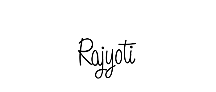 Use a signature maker to create a handwritten signature online. With this signature software, you can design (Angelique-Rose-font-FFP) your own signature for name Rajyoti. Rajyoti signature style 5 images and pictures png