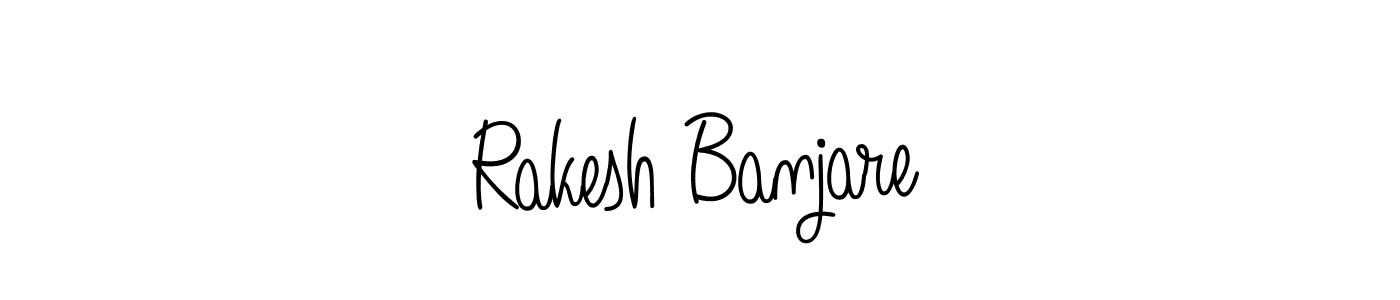 The best way (Angelique-Rose-font-FFP) to make a short signature is to pick only two or three words in your name. The name Rakesh Banjare include a total of six letters. For converting this name. Rakesh Banjare signature style 5 images and pictures png