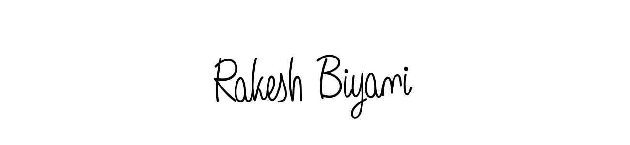 How to make Rakesh Biyani name signature. Use Angelique-Rose-font-FFP style for creating short signs online. This is the latest handwritten sign. Rakesh Biyani signature style 5 images and pictures png