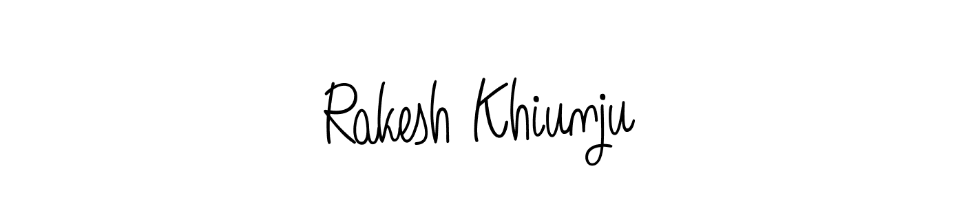 Best and Professional Signature Style for Rakesh Khiunju. Angelique-Rose-font-FFP Best Signature Style Collection. Rakesh Khiunju signature style 5 images and pictures png