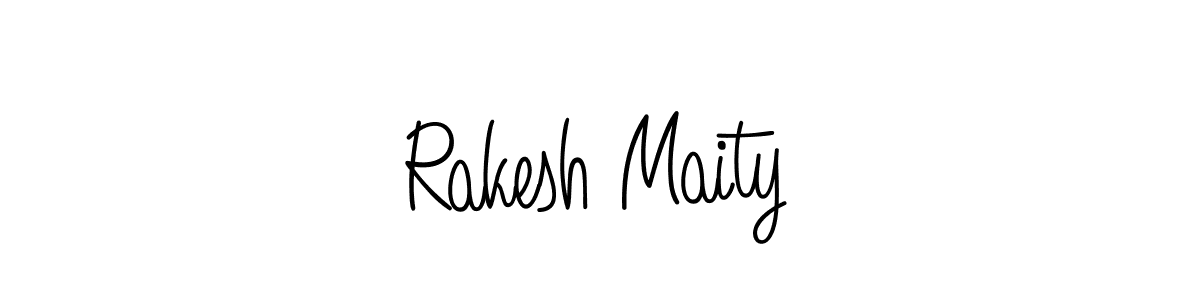 Use a signature maker to create a handwritten signature online. With this signature software, you can design (Angelique-Rose-font-FFP) your own signature for name Rakesh Maity. Rakesh Maity signature style 5 images and pictures png