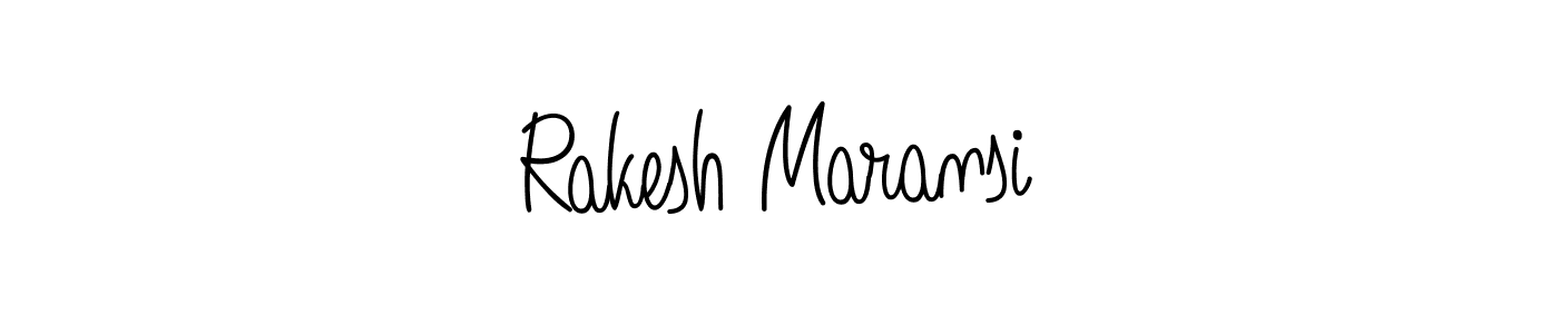 You should practise on your own different ways (Angelique-Rose-font-FFP) to write your name (Rakesh Maransi) in signature. don't let someone else do it for you. Rakesh Maransi signature style 5 images and pictures png