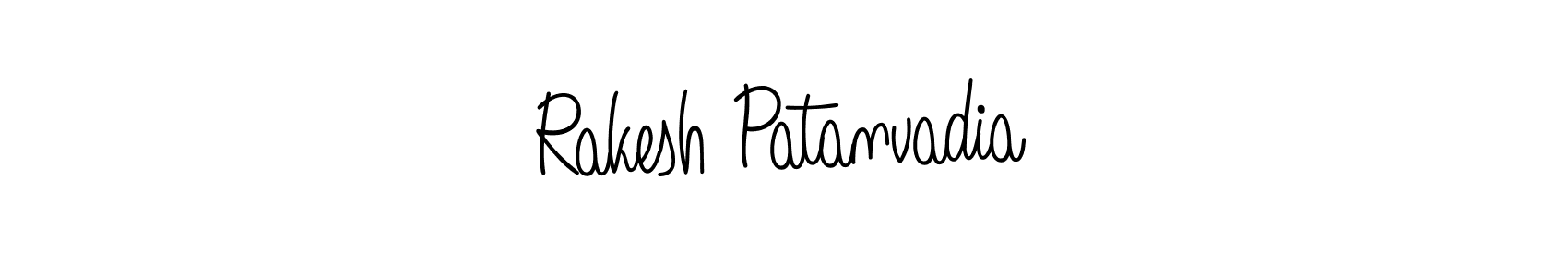 How to make Rakesh Patanvadia name signature. Use Angelique-Rose-font-FFP style for creating short signs online. This is the latest handwritten sign. Rakesh Patanvadia signature style 5 images and pictures png