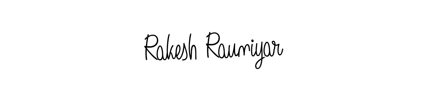 Create a beautiful signature design for name Rakesh Rauniyar. With this signature (Angelique-Rose-font-FFP) fonts, you can make a handwritten signature for free. Rakesh Rauniyar signature style 5 images and pictures png