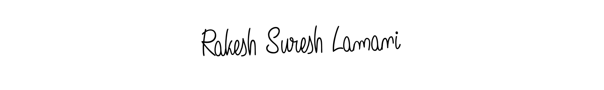 You should practise on your own different ways (Angelique-Rose-font-FFP) to write your name (Rakesh Suresh Lamani) in signature. don't let someone else do it for you. Rakesh Suresh Lamani signature style 5 images and pictures png