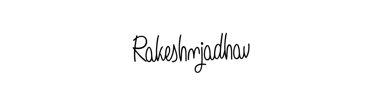 Make a beautiful signature design for name Rakeshnjadhav. With this signature (Angelique-Rose-font-FFP) style, you can create a handwritten signature for free. Rakeshnjadhav signature style 5 images and pictures png