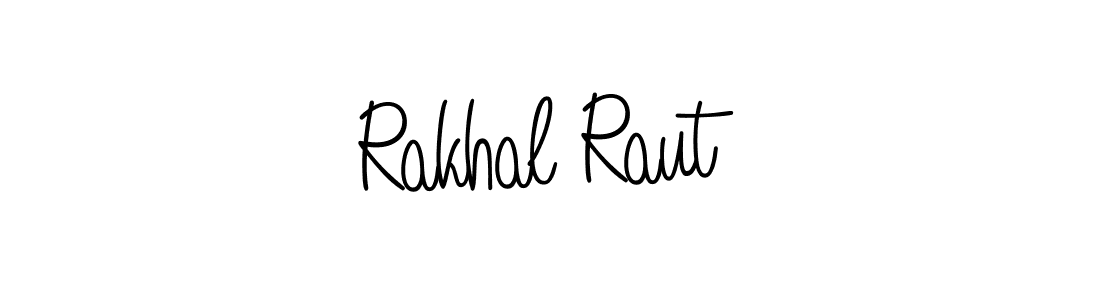 The best way (Angelique-Rose-font-FFP) to make a short signature is to pick only two or three words in your name. The name Rakhal Raut include a total of six letters. For converting this name. Rakhal Raut signature style 5 images and pictures png