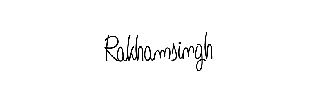 The best way (Angelique-Rose-font-FFP) to make a short signature is to pick only two or three words in your name. The name Rakhamsingh include a total of six letters. For converting this name. Rakhamsingh signature style 5 images and pictures png