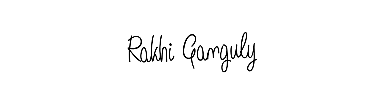 You should practise on your own different ways (Angelique-Rose-font-FFP) to write your name (Rakhi Ganguly) in signature. don't let someone else do it for you. Rakhi Ganguly signature style 5 images and pictures png