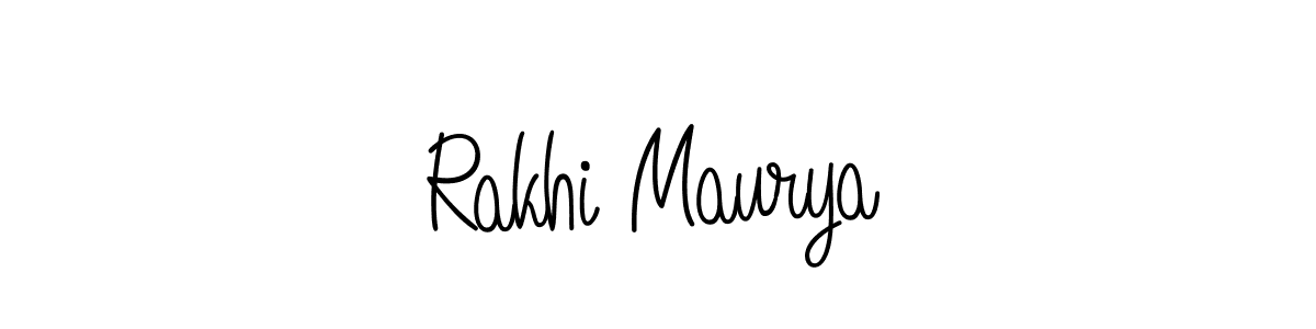 Create a beautiful signature design for name Rakhi Maurya. With this signature (Angelique-Rose-font-FFP) fonts, you can make a handwritten signature for free. Rakhi Maurya signature style 5 images and pictures png