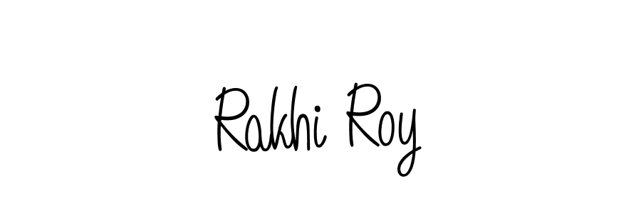 Make a beautiful signature design for name Rakhi Roy. With this signature (Angelique-Rose-font-FFP) style, you can create a handwritten signature for free. Rakhi Roy signature style 5 images and pictures png