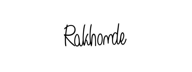 Use a signature maker to create a handwritten signature online. With this signature software, you can design (Angelique-Rose-font-FFP) your own signature for name Rakhonde. Rakhonde signature style 5 images and pictures png