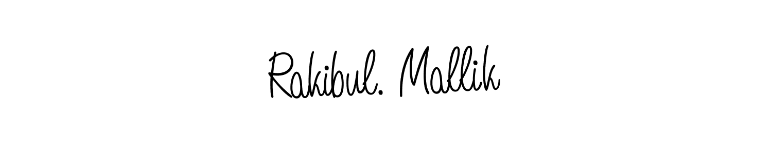 You should practise on your own different ways (Angelique-Rose-font-FFP) to write your name (Rakibul. Mallik) in signature. don't let someone else do it for you. Rakibul. Mallik signature style 5 images and pictures png
