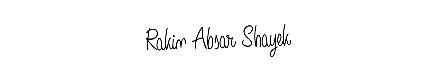 Also we have Rakin Absar Shayek name is the best signature style. Create professional handwritten signature collection using Angelique-Rose-font-FFP autograph style. Rakin Absar Shayek signature style 5 images and pictures png