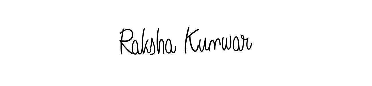 Create a beautiful signature design for name Raksha Kunwar. With this signature (Angelique-Rose-font-FFP) fonts, you can make a handwritten signature for free. Raksha Kunwar signature style 5 images and pictures png