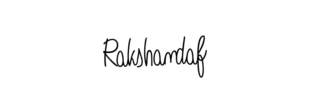 How to make Rakshandaf signature? Angelique-Rose-font-FFP is a professional autograph style. Create handwritten signature for Rakshandaf name. Rakshandaf signature style 5 images and pictures png