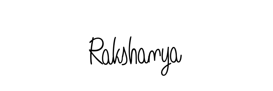 Create a beautiful signature design for name Rakshanya. With this signature (Angelique-Rose-font-FFP) fonts, you can make a handwritten signature for free. Rakshanya signature style 5 images and pictures png