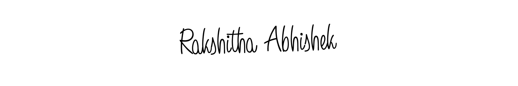 Use a signature maker to create a handwritten signature online. With this signature software, you can design (Angelique-Rose-font-FFP) your own signature for name Rakshitha Abhishek. Rakshitha Abhishek signature style 5 images and pictures png