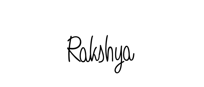 Create a beautiful signature design for name Rakshya. With this signature (Angelique-Rose-font-FFP) fonts, you can make a handwritten signature for free. Rakshya signature style 5 images and pictures png