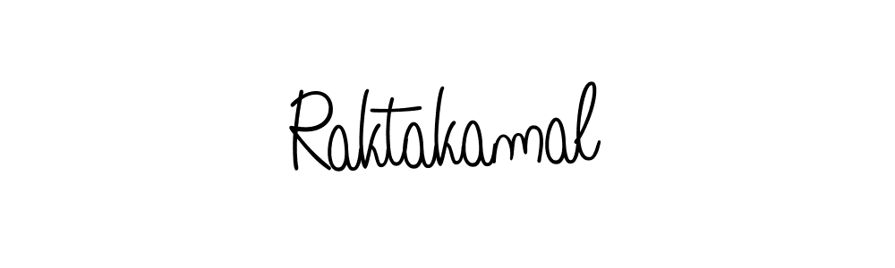 Design your own signature with our free online signature maker. With this signature software, you can create a handwritten (Angelique-Rose-font-FFP) signature for name Raktakamal. Raktakamal signature style 5 images and pictures png