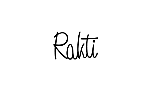 Use a signature maker to create a handwritten signature online. With this signature software, you can design (Angelique-Rose-font-FFP) your own signature for name Rakti. Rakti signature style 5 images and pictures png