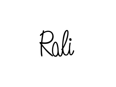 Make a beautiful signature design for name Rali. With this signature (Angelique-Rose-font-FFP) style, you can create a handwritten signature for free. Rali signature style 5 images and pictures png