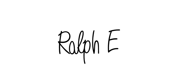 You should practise on your own different ways (Angelique-Rose-font-FFP) to write your name (Ralph E) in signature. don't let someone else do it for you. Ralph E signature style 5 images and pictures png