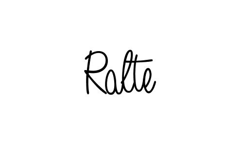 You should practise on your own different ways (Angelique-Rose-font-FFP) to write your name (Ralte) in signature. don't let someone else do it for you. Ralte signature style 5 images and pictures png
