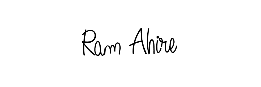 Design your own signature with our free online signature maker. With this signature software, you can create a handwritten (Angelique-Rose-font-FFP) signature for name Ram Ahire. Ram Ahire signature style 5 images and pictures png