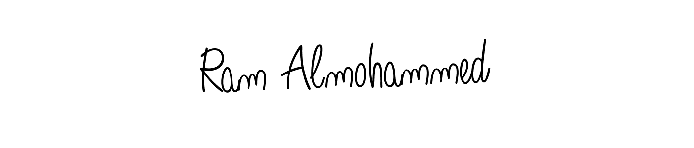 Use a signature maker to create a handwritten signature online. With this signature software, you can design (Angelique-Rose-font-FFP) your own signature for name Ram Almohammed. Ram Almohammed signature style 5 images and pictures png