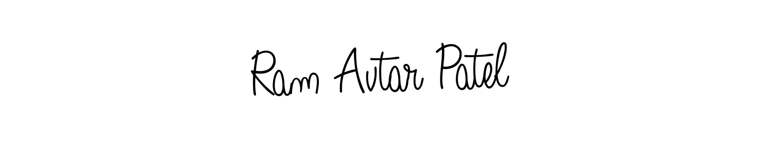 Design your own signature with our free online signature maker. With this signature software, you can create a handwritten (Angelique-Rose-font-FFP) signature for name Ram Avtar Patel. Ram Avtar Patel signature style 5 images and pictures png