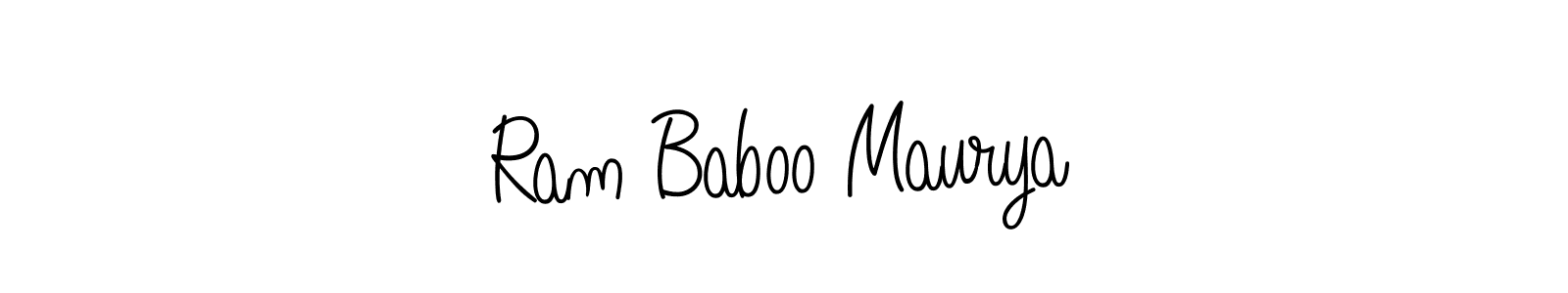 How to make Ram Baboo Maurya name signature. Use Angelique-Rose-font-FFP style for creating short signs online. This is the latest handwritten sign. Ram Baboo Maurya signature style 5 images and pictures png