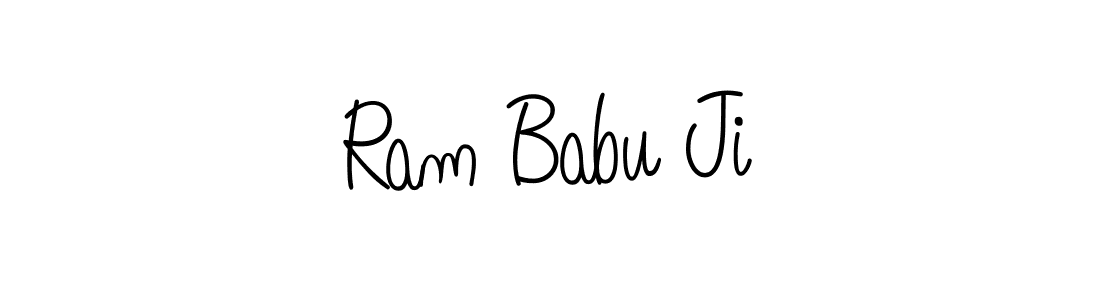 Make a beautiful signature design for name Ram Babu Ji. With this signature (Angelique-Rose-font-FFP) style, you can create a handwritten signature for free. Ram Babu Ji signature style 5 images and pictures png
