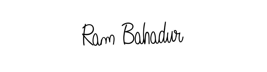 You should practise on your own different ways (Angelique-Rose-font-FFP) to write your name (Ram Bahadur) in signature. don't let someone else do it for you. Ram Bahadur signature style 5 images and pictures png