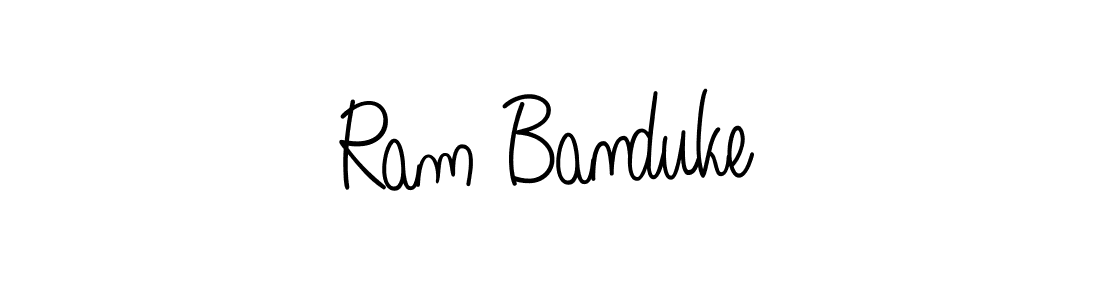 Use a signature maker to create a handwritten signature online. With this signature software, you can design (Angelique-Rose-font-FFP) your own signature for name Ram Banduke. Ram Banduke signature style 5 images and pictures png