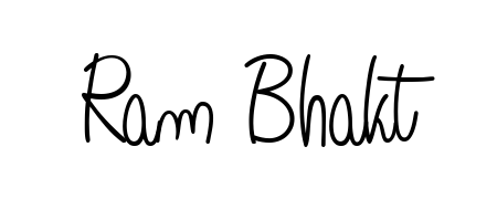 Designed for modern professionals: Ram Bhakt name signature crafted with Angelique-Rose-font-FFP script. Ready for digital PDF workflows. Ram Bhakt signature style 5 images and pictures png