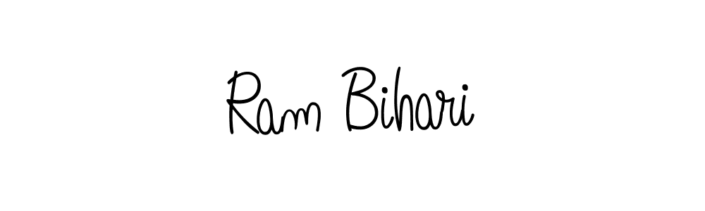 You should practise on your own different ways (Angelique-Rose-font-FFP) to write your name (Ram Bihari) in signature. don't let someone else do it for you. Ram Bihari signature style 5 images and pictures png