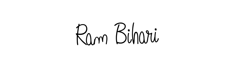 Design your own signature with our free online signature maker. With this signature software, you can create a handwritten (Angelique-Rose-font-FFP) signature for name Ram Bihari. Ram Bihari signature style 5 images and pictures png